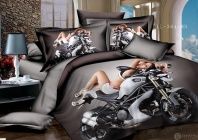 Постельное белье С мотоциклом и девушкой от интернет-магазина Галактика текстиля Фотография Постельное белье С мотоциклом и девушкой