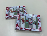 Полотенца 6шт. Дед мороз и Олень от интернет-магазина Галактика текстиля Полотенца 6шт. Дед мороз и Олень фотография