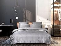 Постельное белье Жаккард серебристое Асабелла от интернет-магазина Галактика текстиля Постельное белье Жаккард серебристое Асабелла изображение