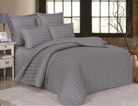 Постельное белье Valtery страйп сатин серое изображение