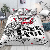 Постельное белье I see you с совой от интернет-магазина Галактика текстиля Постельное белье I see you с совой изображение