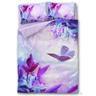 Постельное белье Лавандовые бабочки купить в интернет магазине||Галактика текстиля Фото Постельное белье Лавандовые бабочки