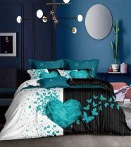 Постельное белье Бабочки и сердце купить в интернет магазине||Галактика текстиля Фото Постельное белье Бабочки и сердце