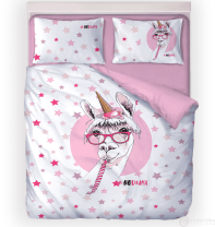 Фотография Постельное бельё С Единорогом 1.5 спальное