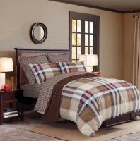 Постельное белье Сайлид Бежевая клетка от интернет-магазина Галактика текстиля Постельное белье Сайлид Бежевая клетка изображение