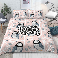 Постельное бельё Совы Together forever от интернет-магазина Галактика текстиля Постельное бельё Совы Together forever фото