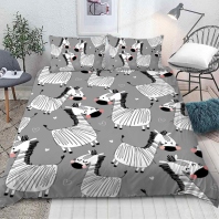 Постельное бельё Зебры и сердечки купить в интернет магазине||Галактика текстиля Фото Постельное бельё Зебры и сердечки