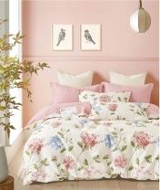 Постельное белье Valtery Голубые и Розовые цветы изображение