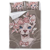 Фотография Постельное бельё Кошка Сфинкс 3Д