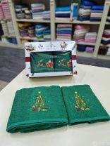 Полотенца Дед мороз 2 шт. от интернет-магазина Галактика текстиля Полотенца Дед мороз 2 шт. фотография