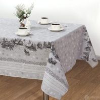 Скатерть рогожка Хрустальная новогодняя фото