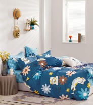 Фотография Постельное бельё Танго розовые Цветы и Коты