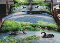 Постельное белье Черные лебеди изображение