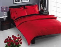 Постельное белье PRESTIGE красное SATEN DELUX изображение