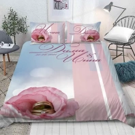 Постельное белье На свадьбу молодым от интернет-магазина Галактика текстиля Постельное белье На свадьбу молодым изображение