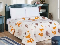 Детский плед с лисами и ежами купить в интернет-магазине в Москве Фотография Детский плед с лисами и ежами