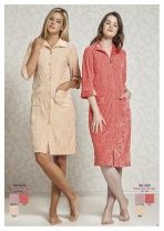 Картинка Халат женский Бамбук-жаккард на молнии 