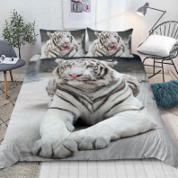 Постельное белье Белый бенгальский тигр изображение