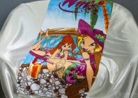 Детское пляжное полотенце Винкс от интернет-магазина Галактика текстиля Детское пляжное полотенце Винкс фото