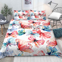 Постельное бельё Бабочки 100% хлопок купить в интернет магазине||Галактика текстиля Фото Постельное бельё Бабочки 100% хлопок