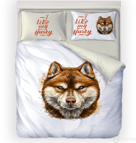 Фото Постельное бельё Я люблю Хаски от интернет-магазина Галактика текстиля