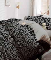 Постельное белье Черно-серая коровка изображение