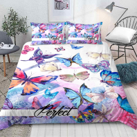 Постельное бельё порхающие бабочки купить в интернет магазине||Галактика текстиля Фото Постельное бельё порхающие бабочки