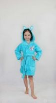 Халат детский Голубой с шками фото