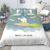 Фотография Постельное белье Зайчата на морковке