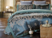 Постельное белье Кристель Жаккард синее от интернет-магазина Галактика текстиля Постельное белье Кристель Жаккард синее изображение