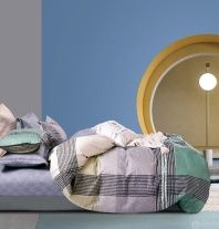 Постельное белье Tango клетка лаванда изображение