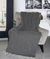 Покрывало JANSU BLACK от интернет-магазина Галактика текстиля картинка Покрывало JANSU BLACK