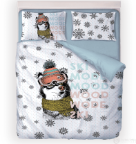 Фото Постельное бельё с принтом Хаски от интернет-магазина Галактика текстиля