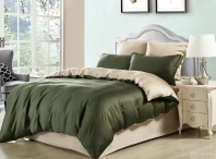 Постельное белье Тенсел Темно зеленое купить в интернет-магазине Галактика текстиля Постельное белье Тенсел Темно зеленое фото