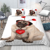  Постельное бельё Мопс Вечная любовь фото