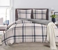 Постельное белье Серая клетка от интернет-магазина Галактика текстиля Постельное белье Серая клетка изображение