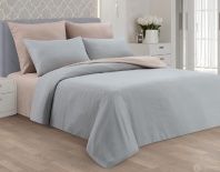 Постельное белье Valtery Софткоттон Серо-розовое изображение