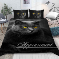 Фотография Постельное бельё Кошка С жёлтыми глазами Голубая русская