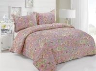 картинка Покрывало Patchwork розовое с цветами