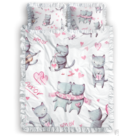  Постельное бельё Влюбленные котики фото