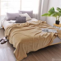 Плед однотонный Карамельный от интернет магазина galatekstil.ru Фотография Плед однотонный Карамельный