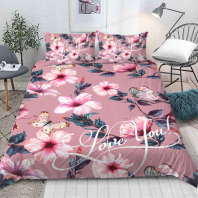 Фото Постельное бельё Розовое с Бабочками
