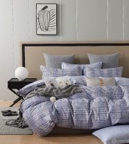 Постельное белье из Твила синее клетка изображение