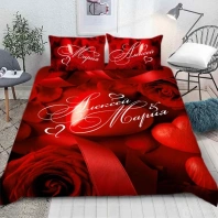 Изображение Постельное бельё С сердцами и розами от интернет-магазина Галактика текстиля