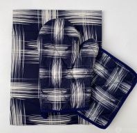 Картинка Комплект для кухни Клетка и желтые цветы 