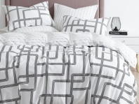 Постельное белье Сайлид Черно-белая клетка изображение