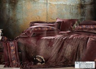 Постельное белье Жаккард бордовое изображение