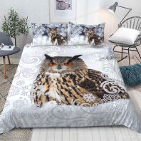  Постельное белье Совы в зимнем лесу фото