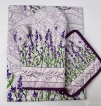 Картинка Комплект для кухни Цветы лаванды 