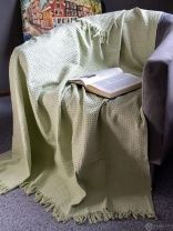 картинка Покрывало Вафельное оливковое